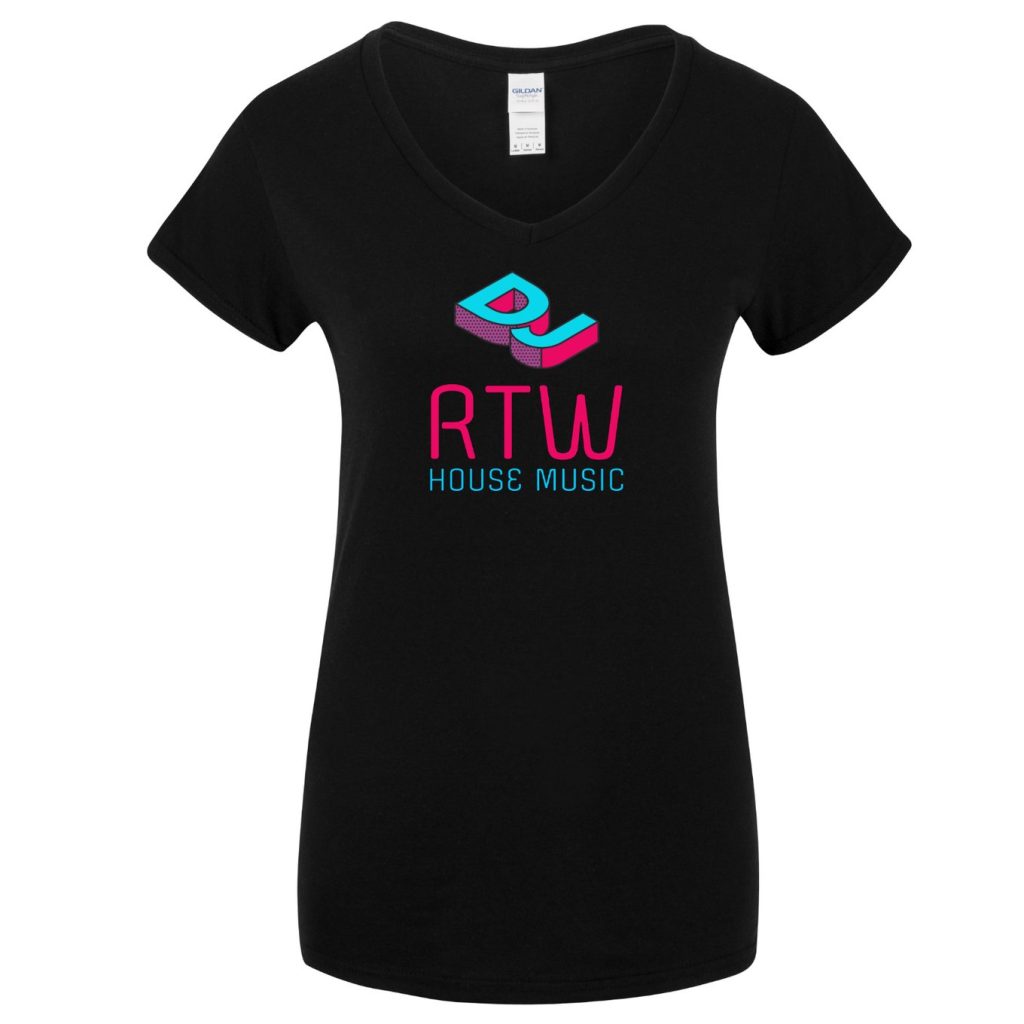 DJRTW HOUSE MUSIC - Women's V-Neck T-Shirt