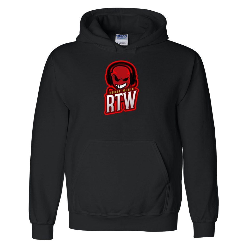RTW House Music (Red Smiling Skull with Headphones) - Hooded Sweatshirt