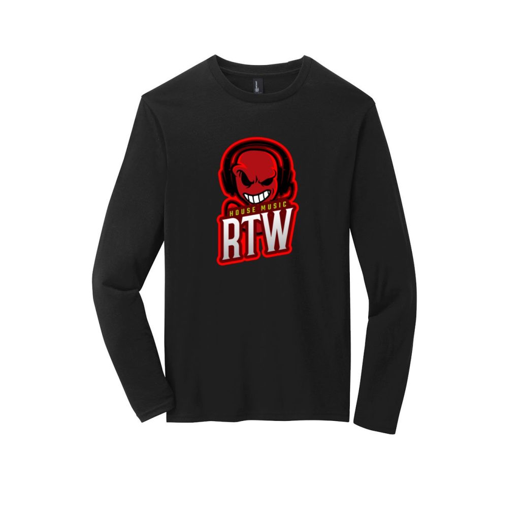 RTW House Music (Red Smiling Skull with Headphones) - Long Sleeve T-Shirt