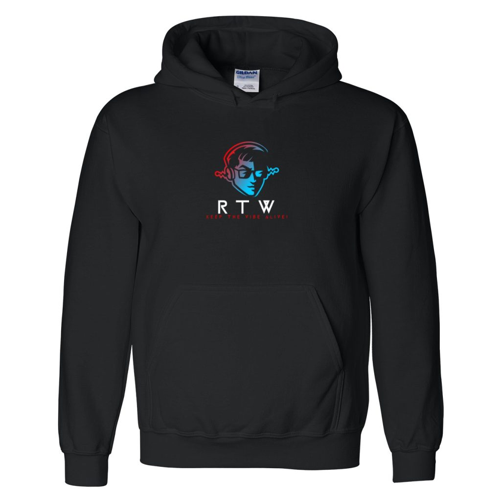 RTW with Blue Faced Logo and catchphrase - Hooded Sweatshirt
